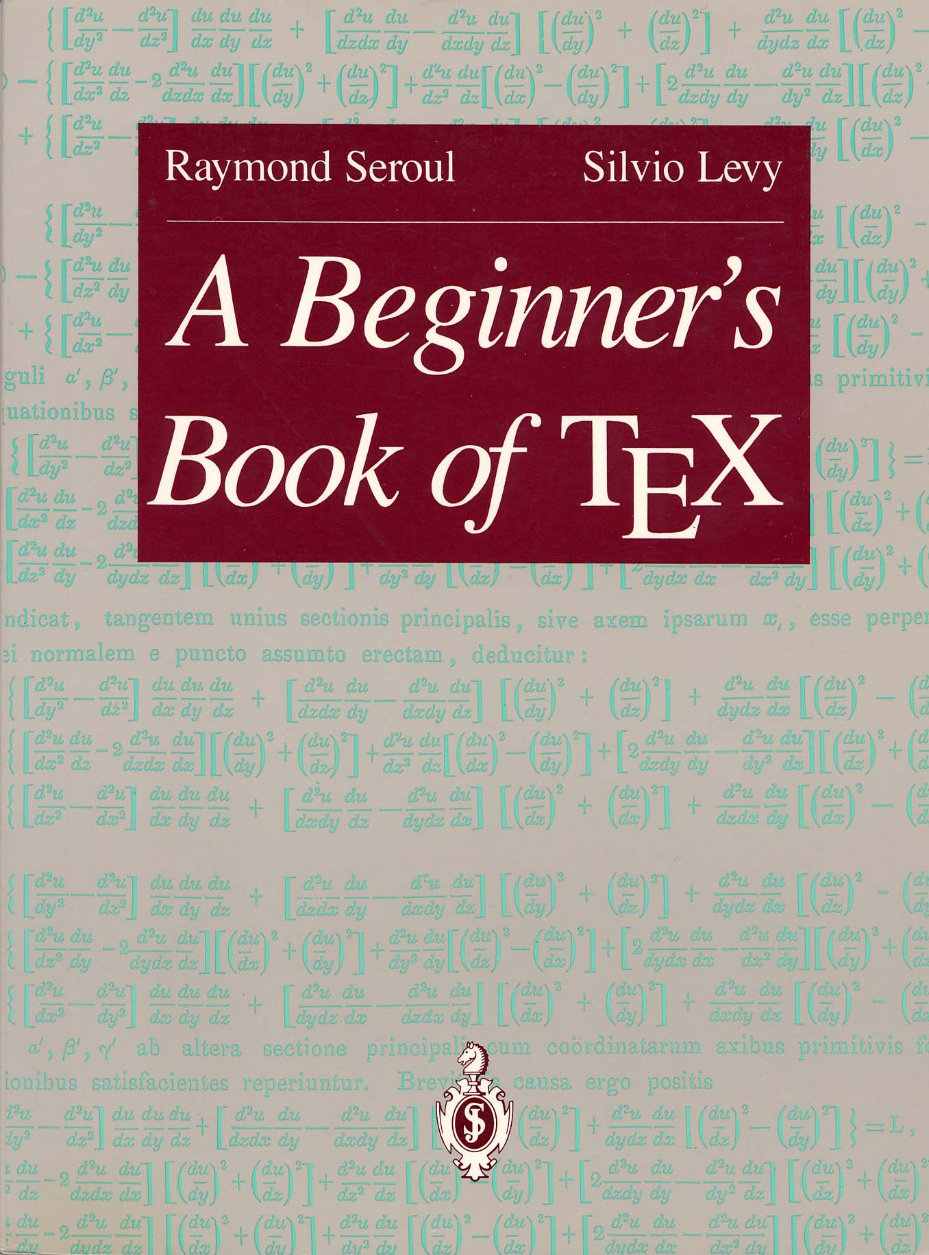 Cover of "A Beginner's Book of TeX" by R. Seroul and S. Levy.
